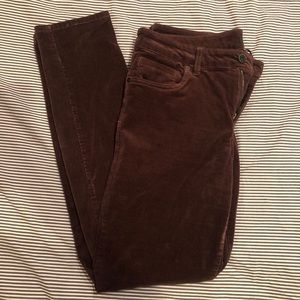 Edison High Rise Corduroy Skinny Jeans, Size 31